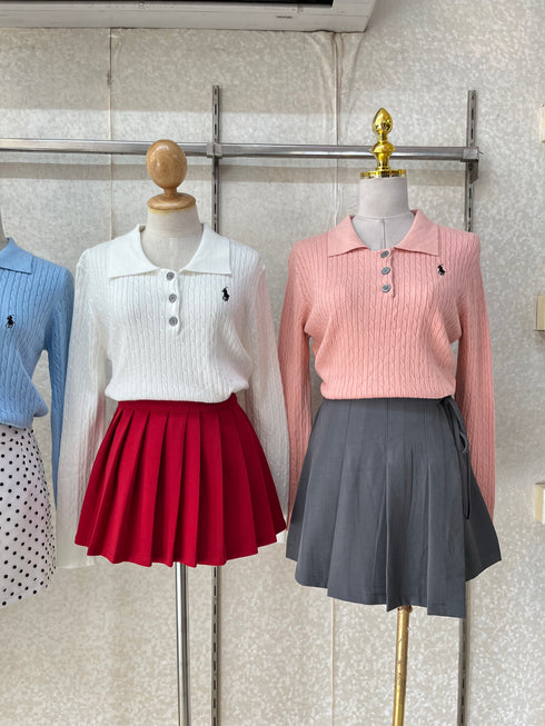 Polo Collar Long Sleeve